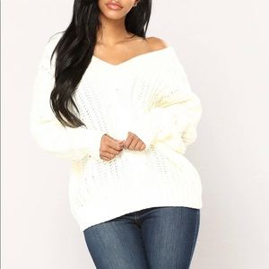 Fashion Nova off-the-shoulder in Ivory